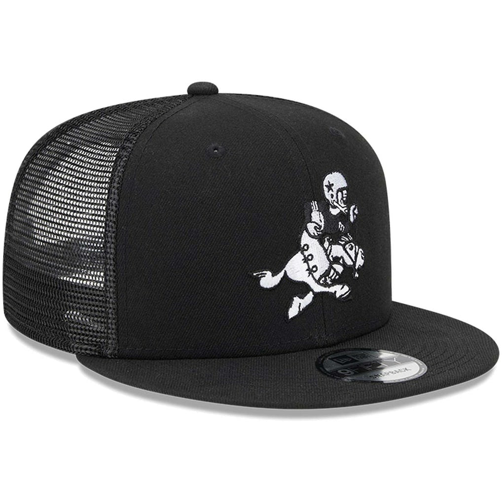 Dallas Cowboys New Era Retro Joe Main Trucker 9FIFTY Snapback Hat - Black outlet