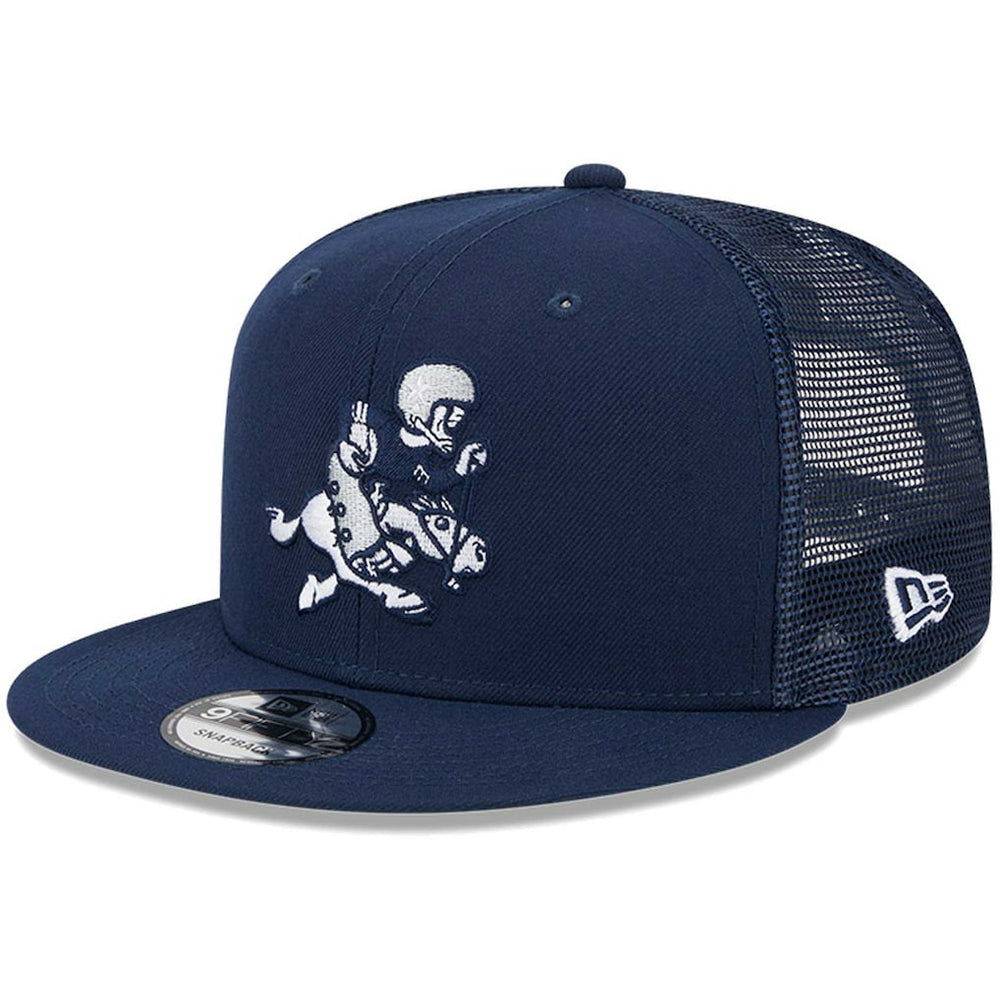 Dallas Cowboys New Era Retro Joe Main Trucker 9FIFTY Snapback Hat - Navy for sale