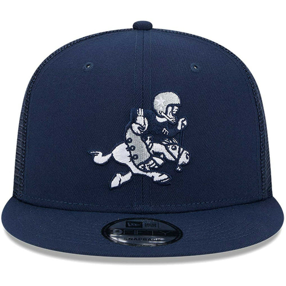 Dallas Cowboys New Era Retro Joe Main Trucker 9FIFTY Snapback Hat - Navy for sale