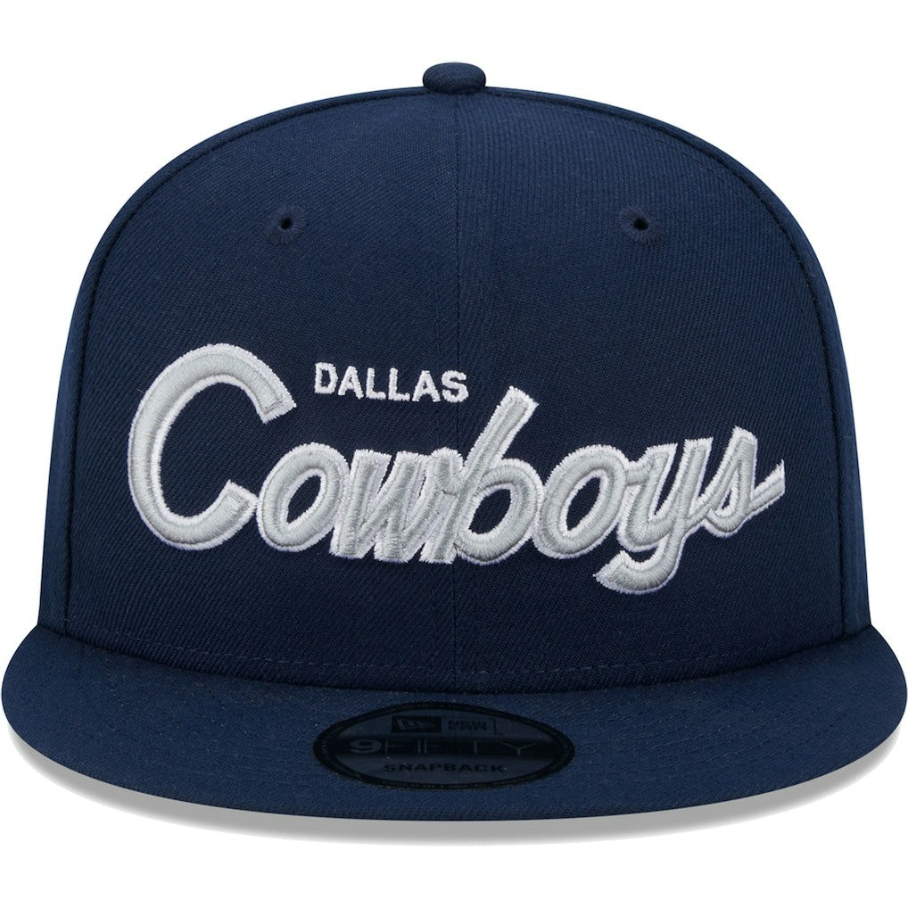Dallas Cowboys New Era Main Script 9FIFTY Snapback Hat - Navy online