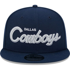Dallas Cowboys New Era Main Script 9FIFTY Snapback Hat - Navy online