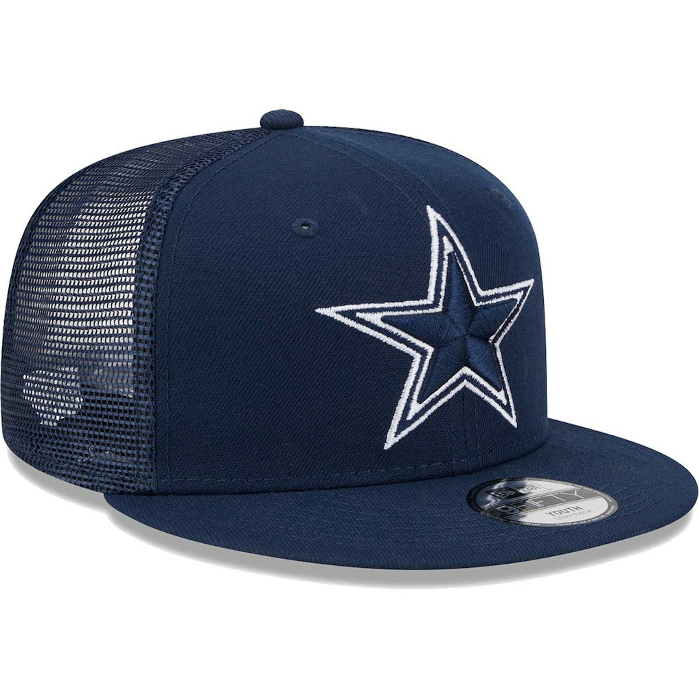 Dallas Cowboys New Era Youth Main Trucker 9FIFTY Snapback Hat - Navy discount