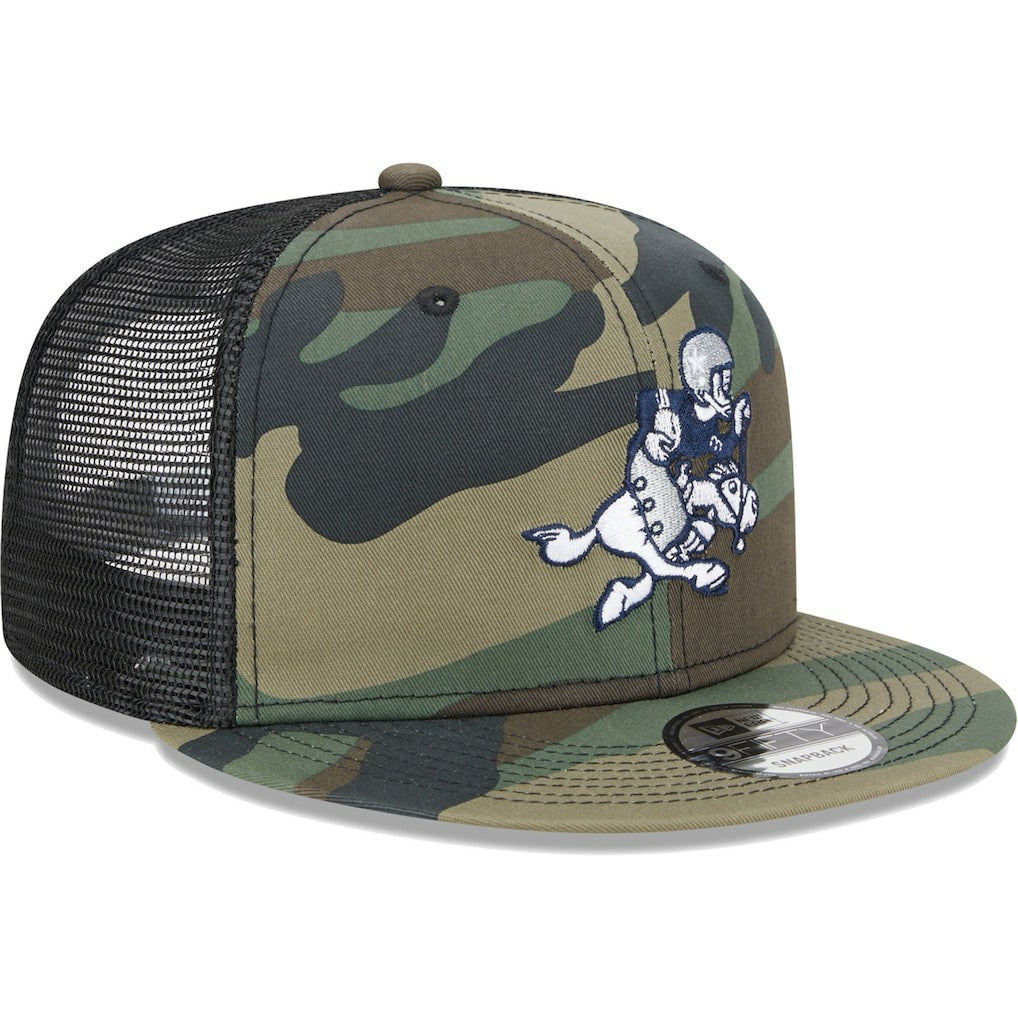Dallas Cowboys New Era Retro Joe Main Trucker 9FIFTY Snapback Hat - Camo cheap