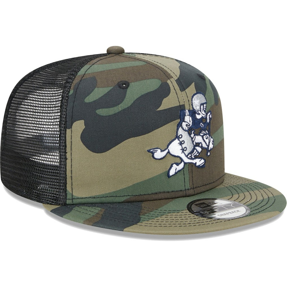 Dallas Cowboys New Era Retro Joe Main Trucker 9FIFTY Snapback Hat - Camo cheap