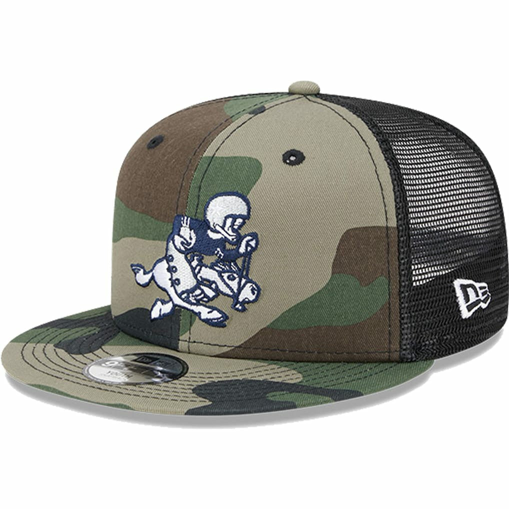 Dallas Cowboys New Era Youth Retro Joe Main Trucker 9FIFTY Snapback Hat - Camo outlet
