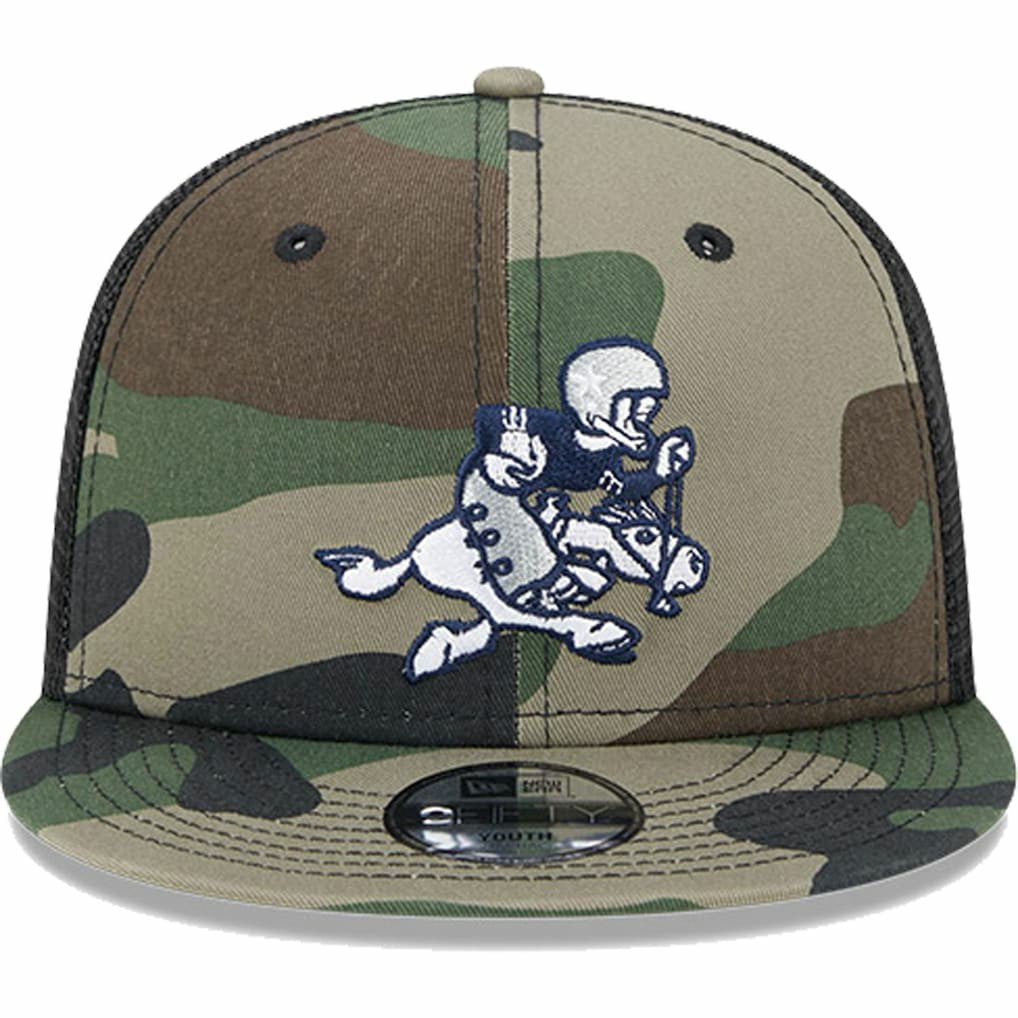 Dallas Cowboys New Era Youth Retro Joe Main Trucker 9FIFTY Snapback Hat - Camo outlet