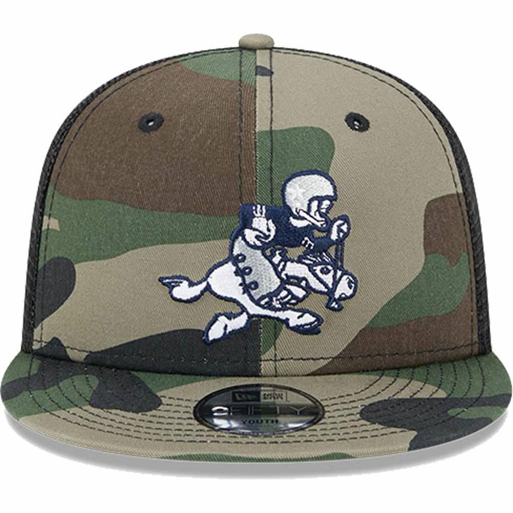Dallas Cowboys New Era Youth Retro Joe Main Trucker 9FIFTY Snapback Hat - Camo outlet