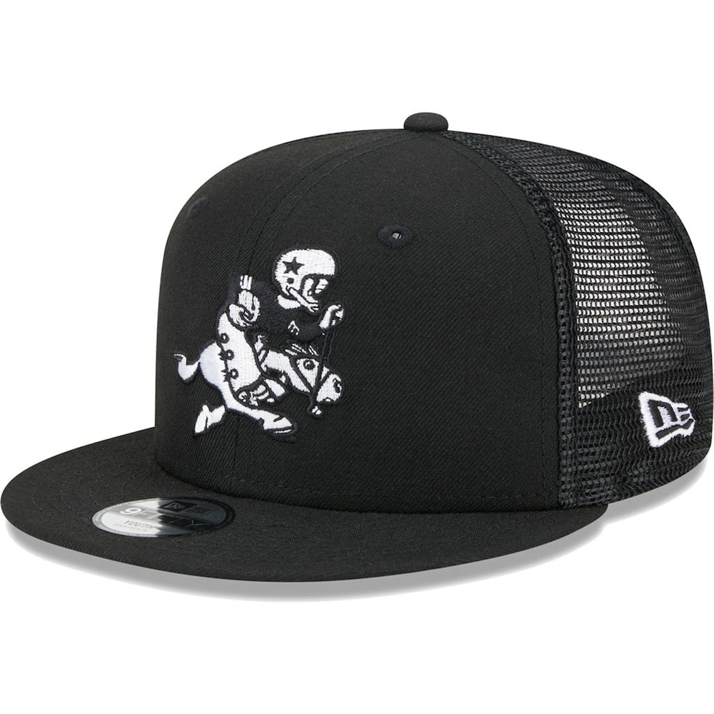 Dallas Cowboys New Era Youth Retro Joe Main B-Dub 9FIFTY Trucker Adjustable Hat - Black sale