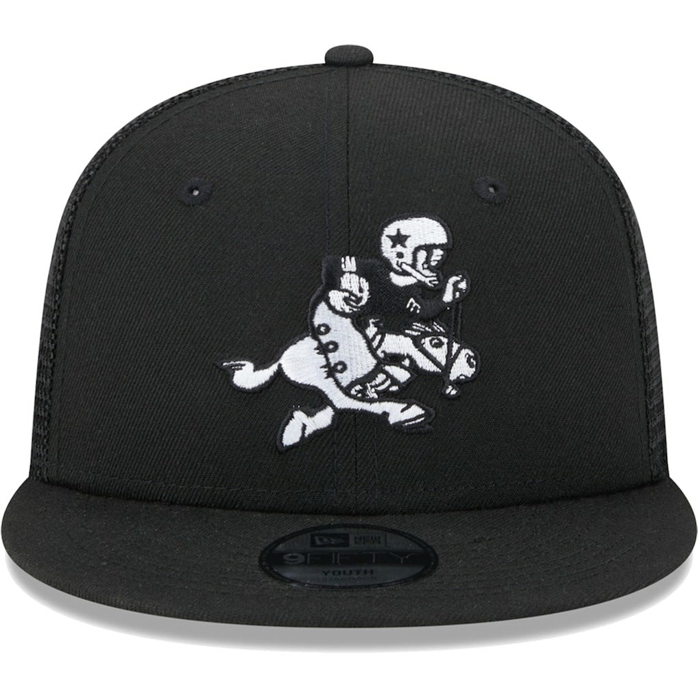 Dallas Cowboys New Era Youth Retro Joe Main B-Dub 9FIFTY Trucker Adjustable Hat - Black sale