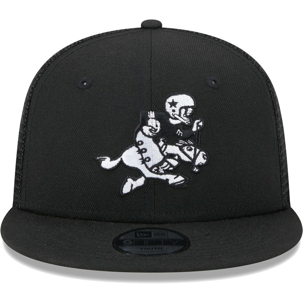 Dallas Cowboys New Era Youth Retro Joe Main B-Dub 9FIFTY Trucker Adjustable Hat - Black sale