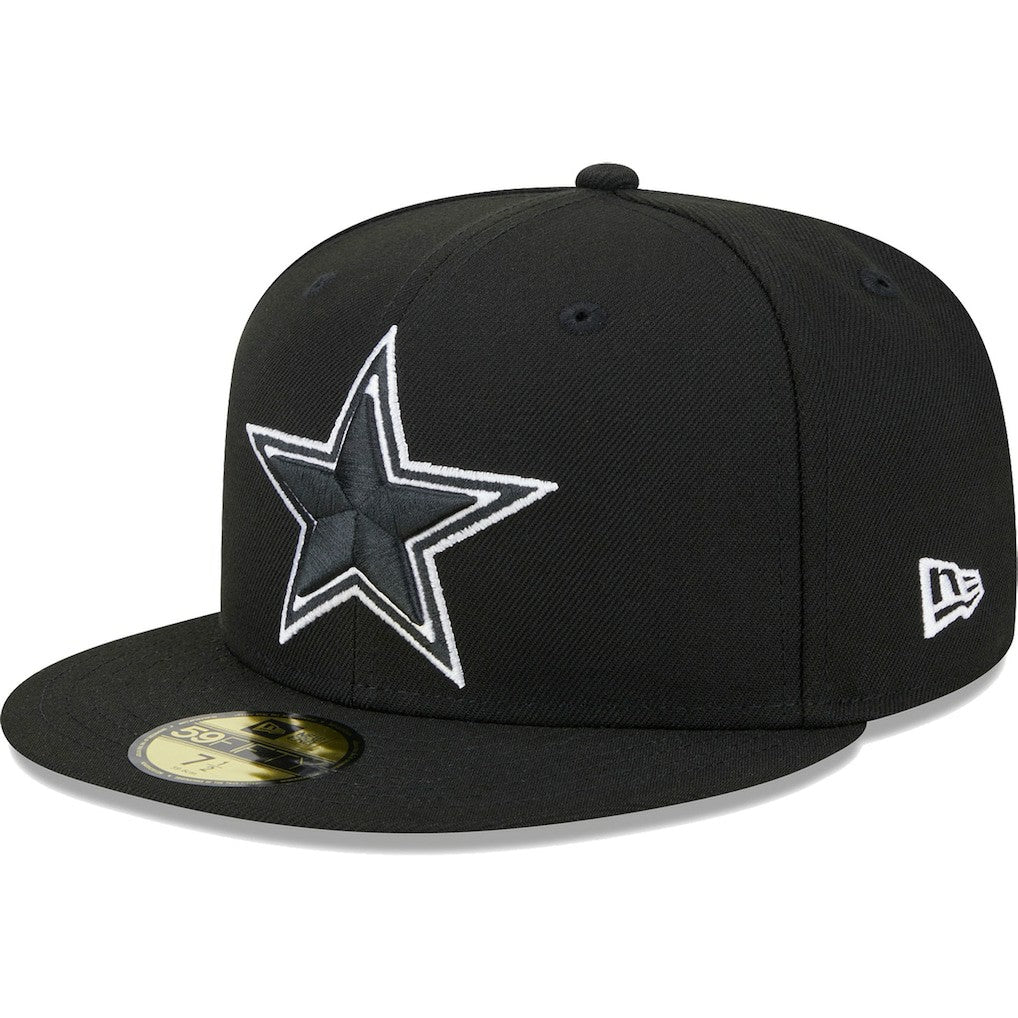 Dallas Cowboys New Era Main Patch 59FIFTY Fitted Hat - Black for sale