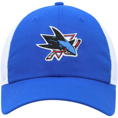 San Jose Sharks adidas Color Pop Trucker Adjustable Hat Blue
