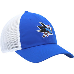 San Jose Sharks adidas Color Pop Trucker Adjustable Hat Blue