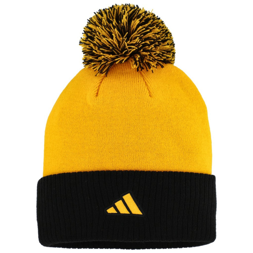 Pittsburgh Penguins adidas Women's Laurel Cuffed Knit Hat with Pom Gold