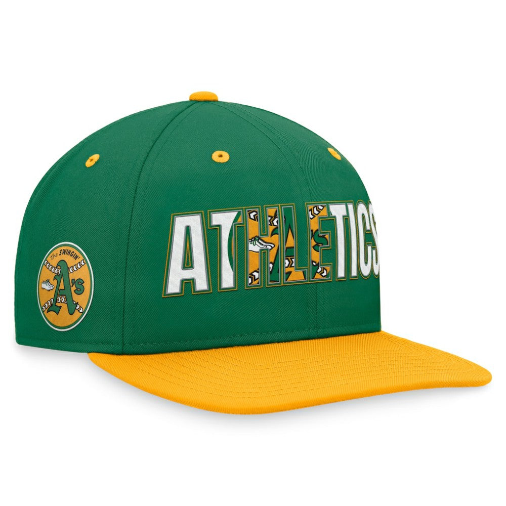 Athletics Cooperstown Collection Pro Snapback Hat - Green | Nike