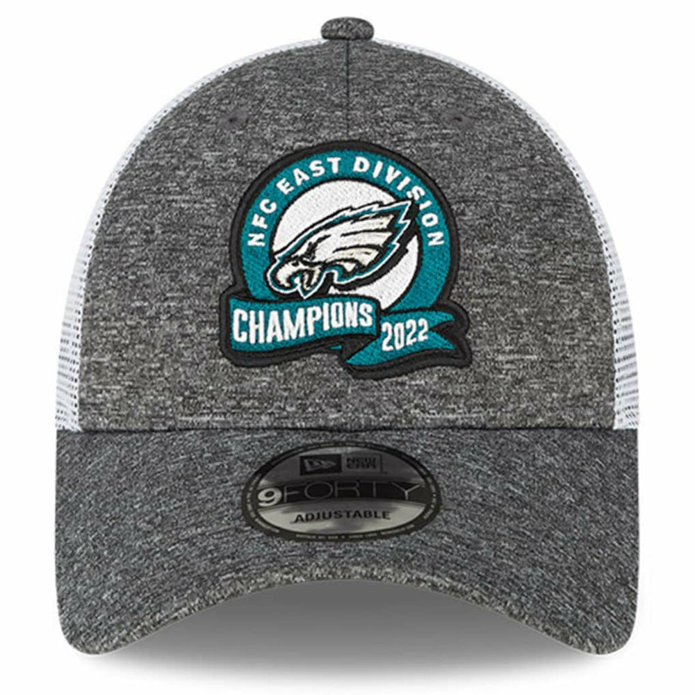 Philadelphia Eagles New Era 2022 NFC East Division Champions Locker Room 9FORTY Adjustable Hat - Heather Gray sale