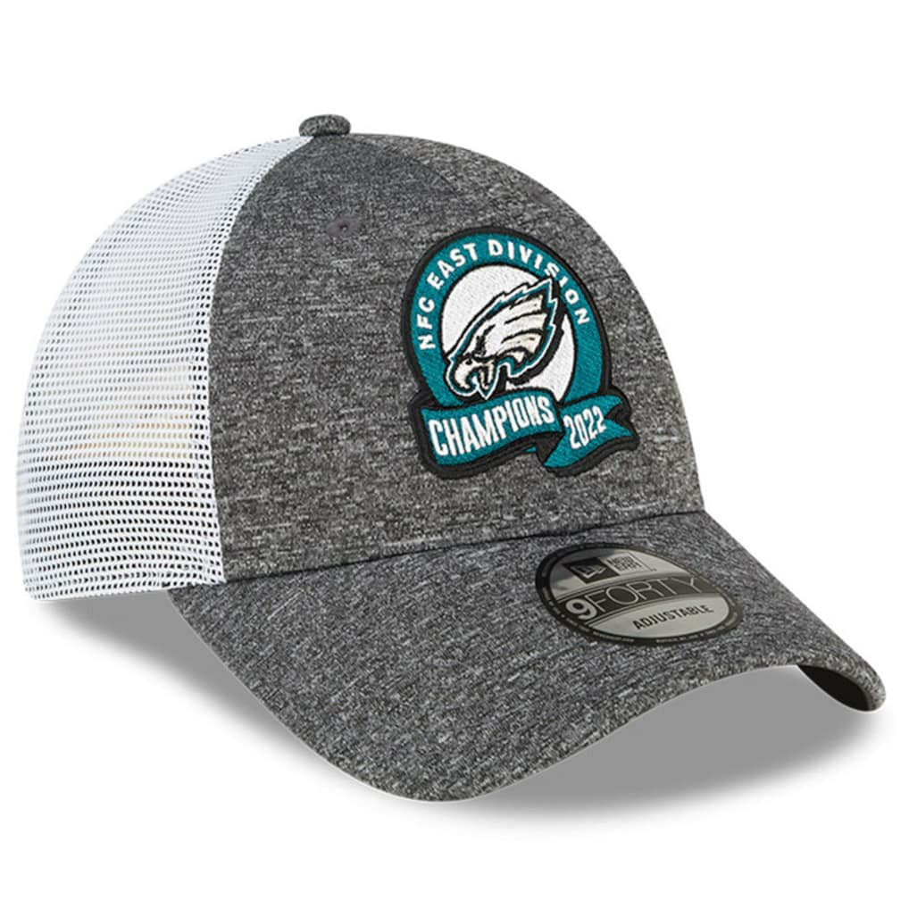 Philadelphia Eagles New Era 2022 NFC East Division Champions Locker Room 9FORTY Adjustable Hat - Heather Gray sale