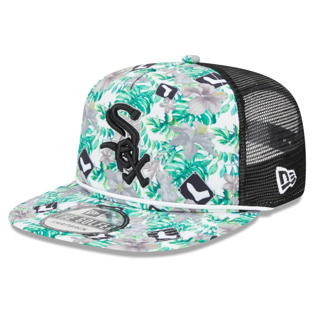Chicago White Sox Tropic Floral Golfer Lightly Structured Snapback Hat | New Era