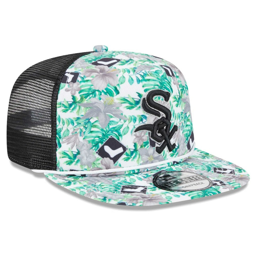 Chicago White Sox Tropic Floral Golfer Lightly Structured Snapback Hat | New Era