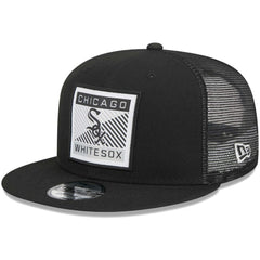 Chicago White Sox Scratch Squared Trucker 9FIFTY Snapback Hat - Black | New Era