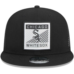 Chicago White Sox Scratch Squared Trucker 9FIFTY Snapback Hat - Black | New Era