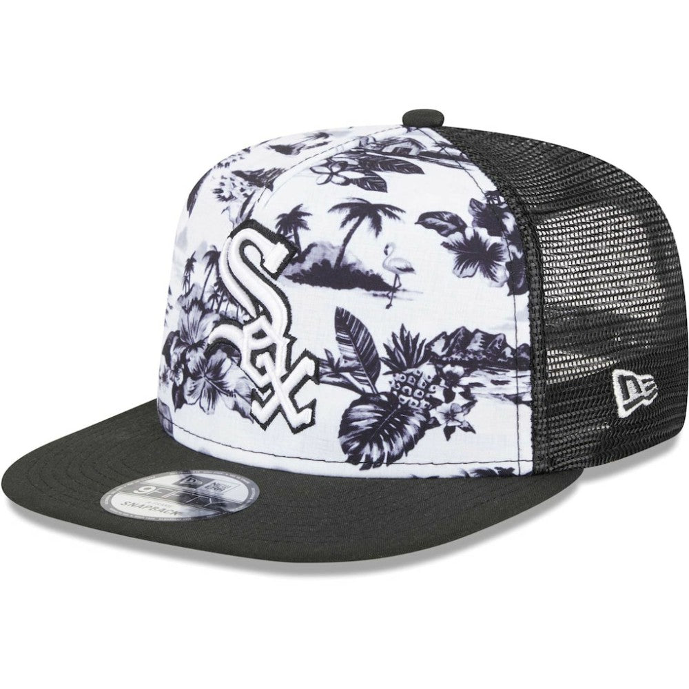 Chicago White Sox Vacay 2.0 A-Frame Trucker 9FIFTY Snapback Hat - White/Black | New Era