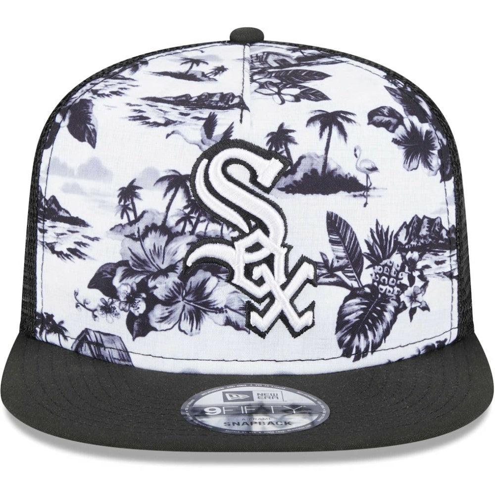 Chicago White Sox Vacay 2.0 A-Frame Trucker 9FIFTY Snapback Hat - White/Black | New Era