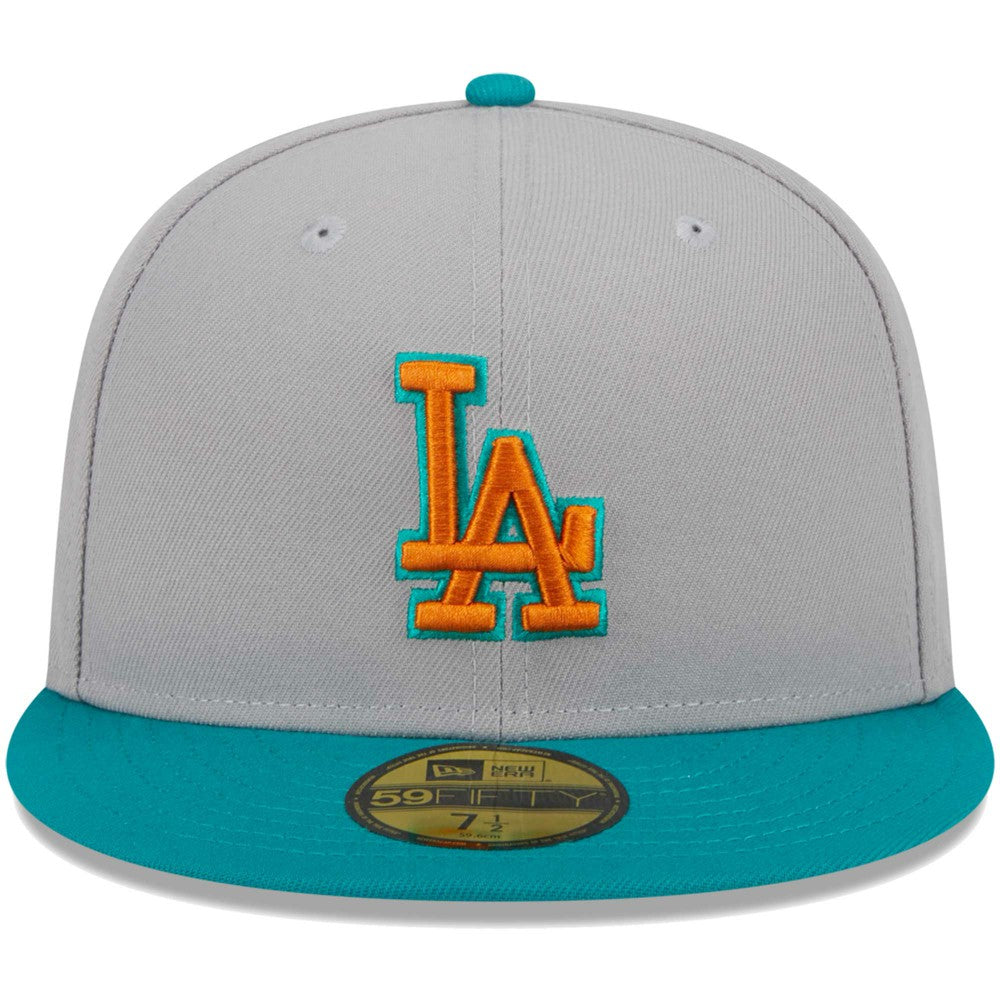 Los Angeles Dodgers  59FIFTY Fitted Hat - Gray/Teal | New Era