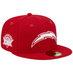 Los Angeles Chargers New Era Super Bowl XXIX Main Patch 59FIFTY Fitted Hat - Scarlet cheap