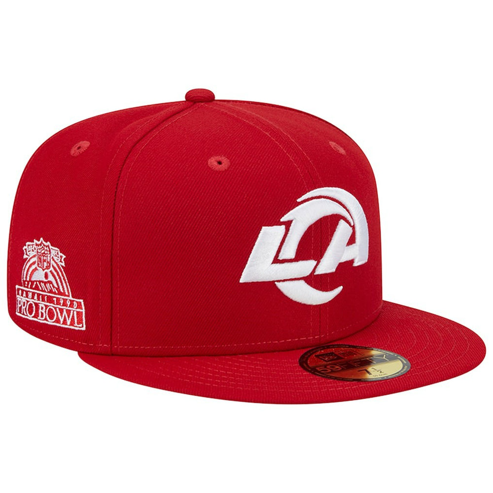 Los Angeles Rams New Era 1990 Hawaii Pro Bowl Main Patch 59FIFTY Fitted Hat - Scarlet cheap