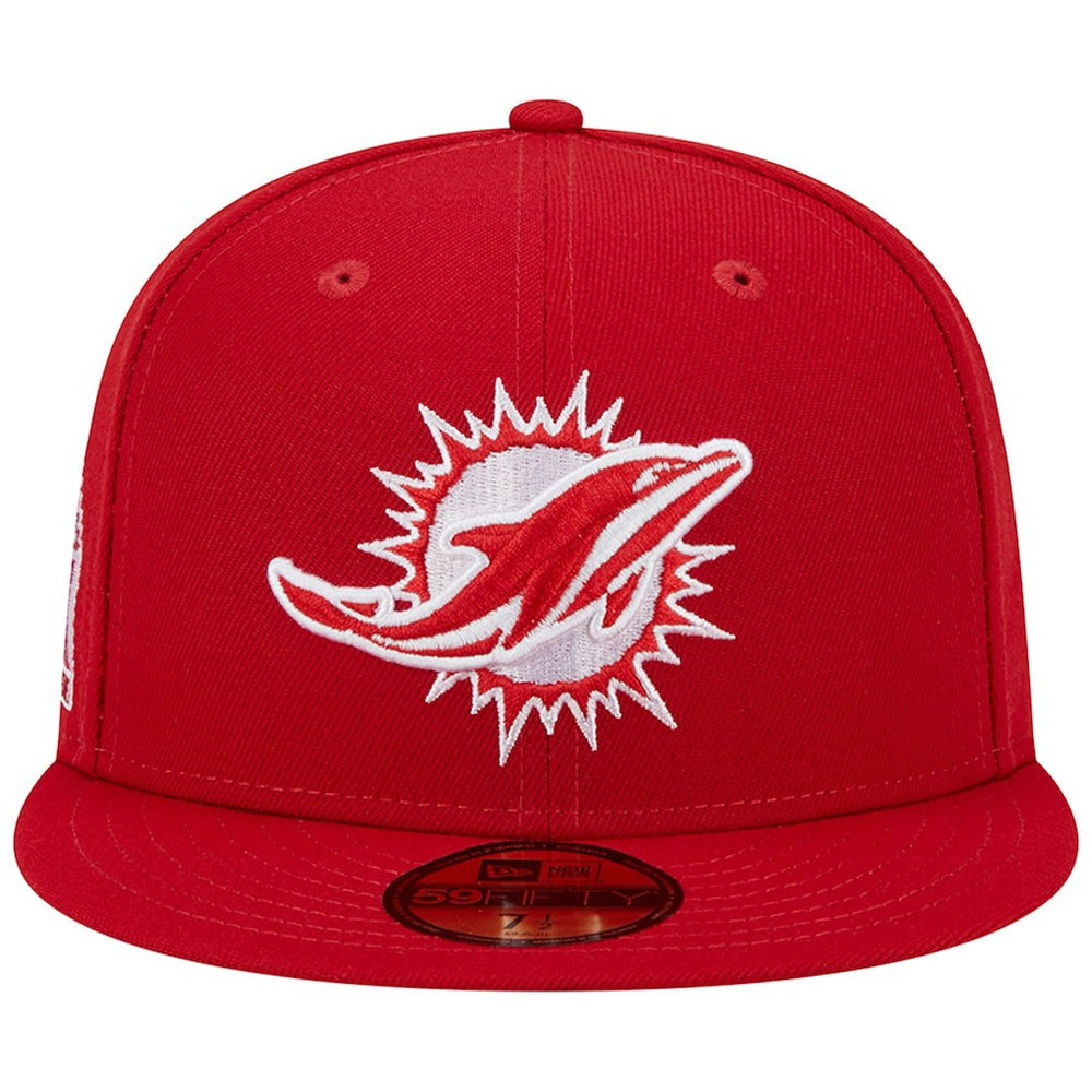 Miami Dolphins New Era 1993 Hawaii Pro Bowl Main Patch 59FIFTY Fitted Hat - Scarlet for sale