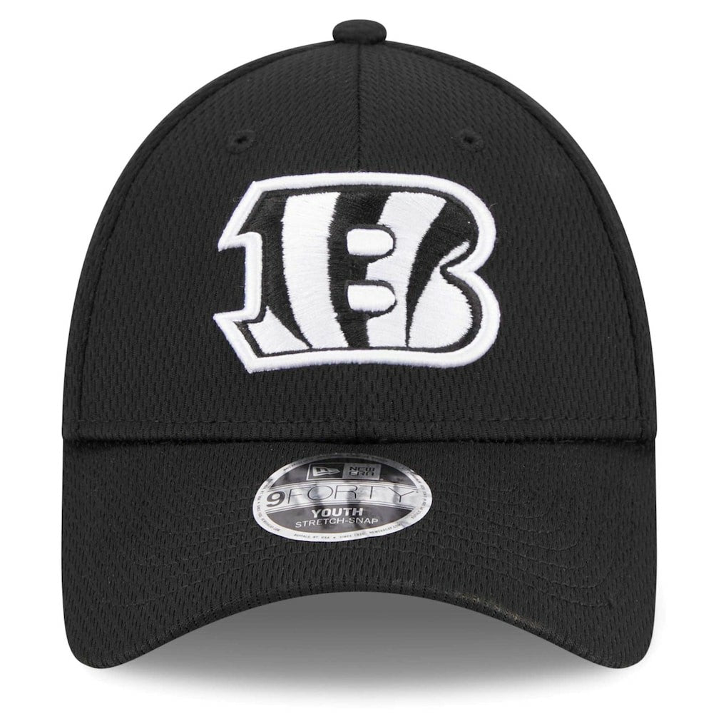 Cincinnati Bengals New Era Youth Main B-Dub 9FORTY Adjustable Hat - Black cheap