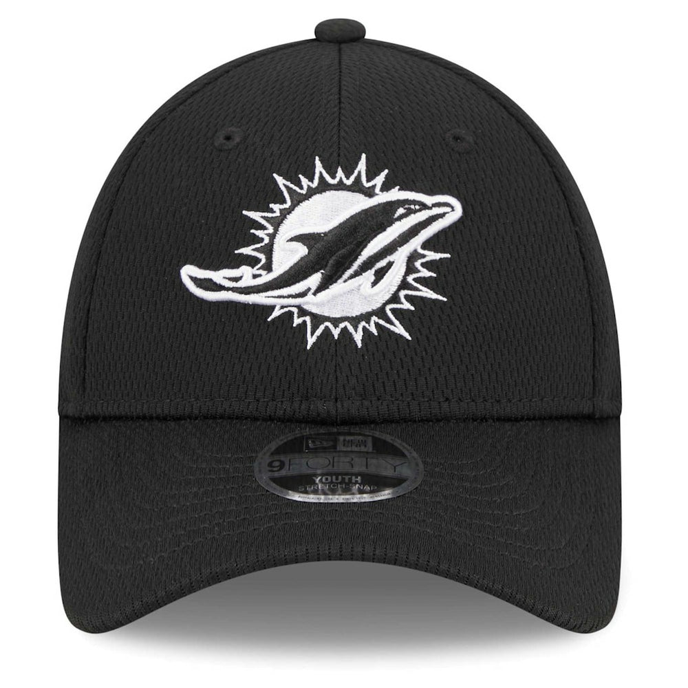 Miami Dolphins New Era Youth Main B-Dub 9FORTY Adjustable Hat - Black on sale
