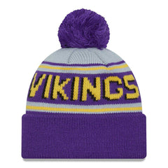 Minnesota Vikings New Era Main Cuffed Knit Hat with Pom - Purple cheap