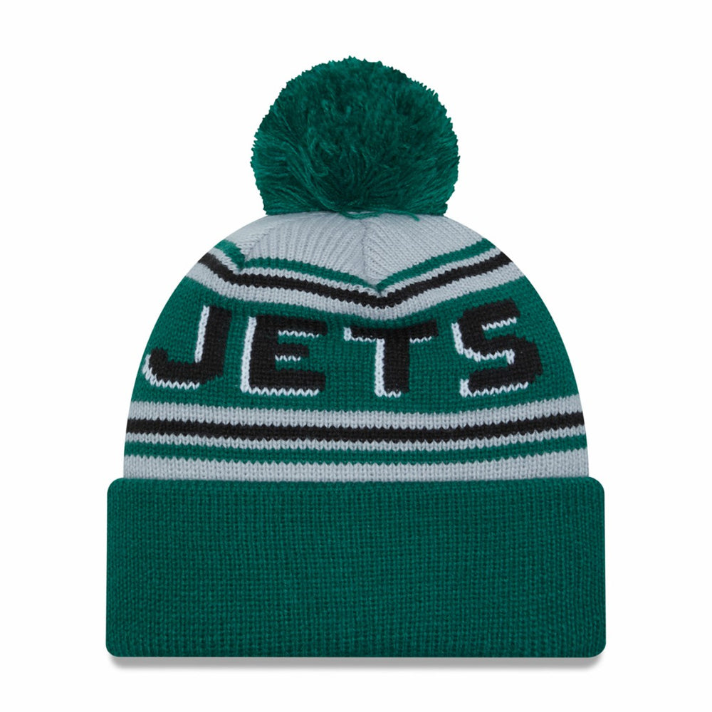 New York Jets New Era Main Cuffed Knit Hat with Pom - Green outlet