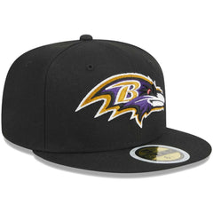 Baltimore Ravens New Era Youth Main 59FIFTY Fitted Hat - Black on sale