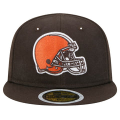 Cleveland Browns New Era Main 59FIFTY Fitted Hat - Brown for sale