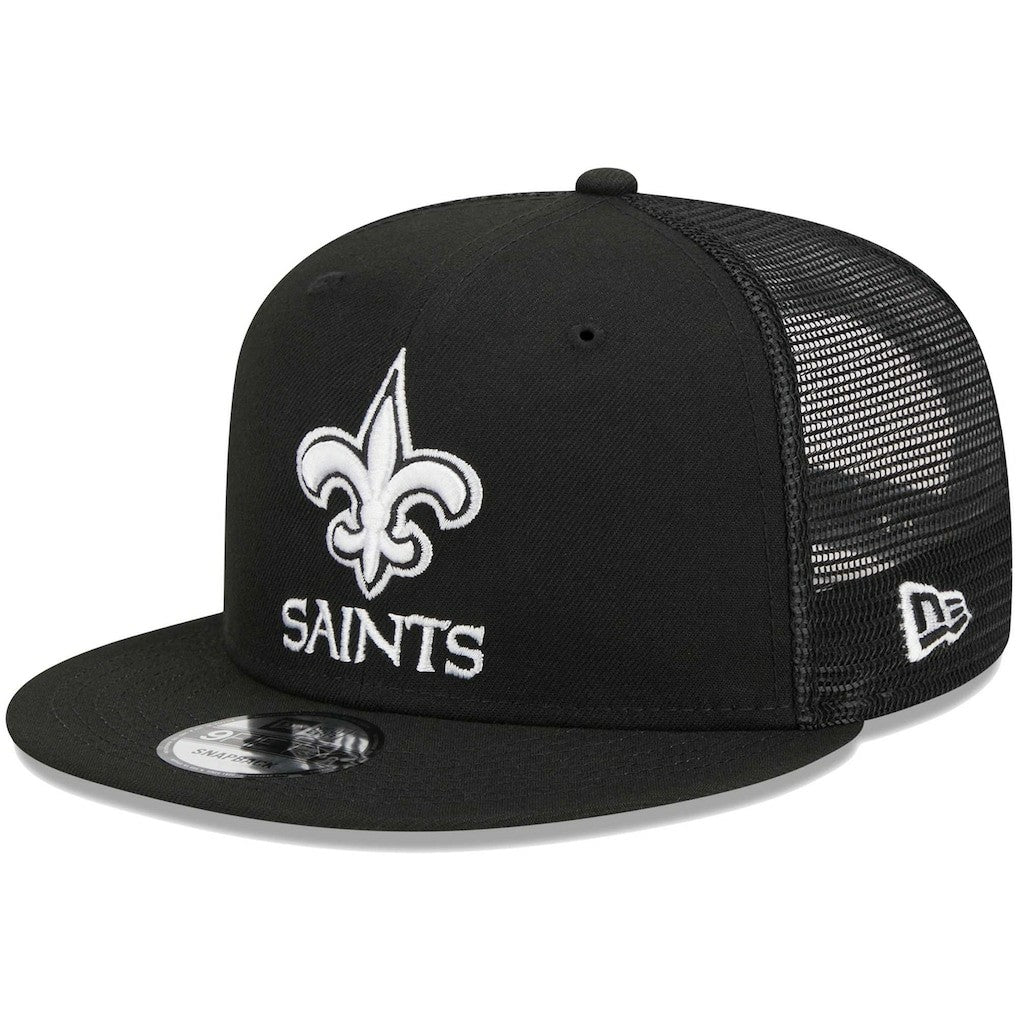 New Orleans Saints New Era Main Trucker 9FIFTY Snapback Hat - Black cheap
