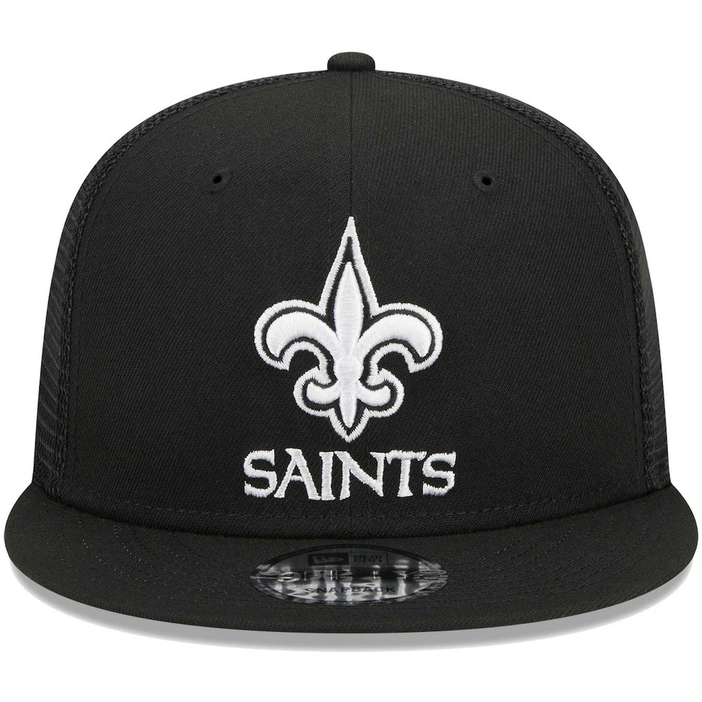 New Orleans Saints New Era Main Trucker 9FIFTY Snapback Hat - Black cheap