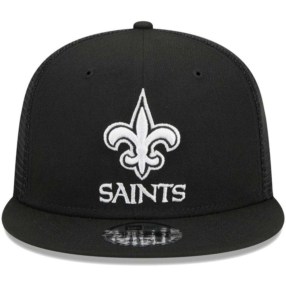 New Orleans Saints New Era Main Trucker 9FIFTY Snapback Hat - Black cheap