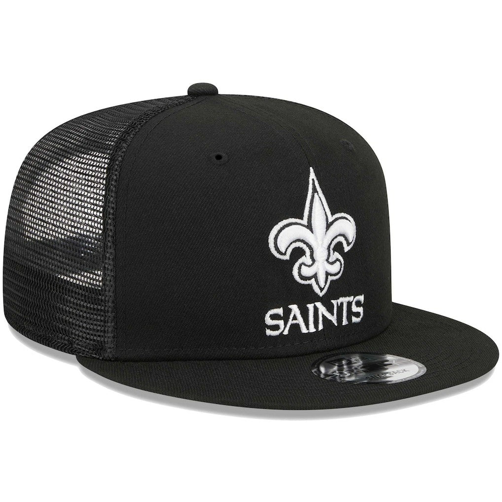 New Orleans Saints New Era Main Trucker 9FIFTY Snapback Hat - Black cheap
