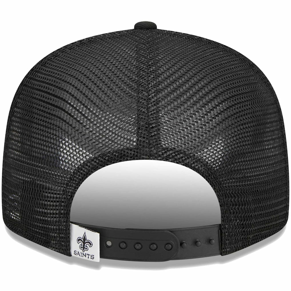 New Orleans Saints New Era Main Trucker 9FIFTY Snapback Hat - Black cheap