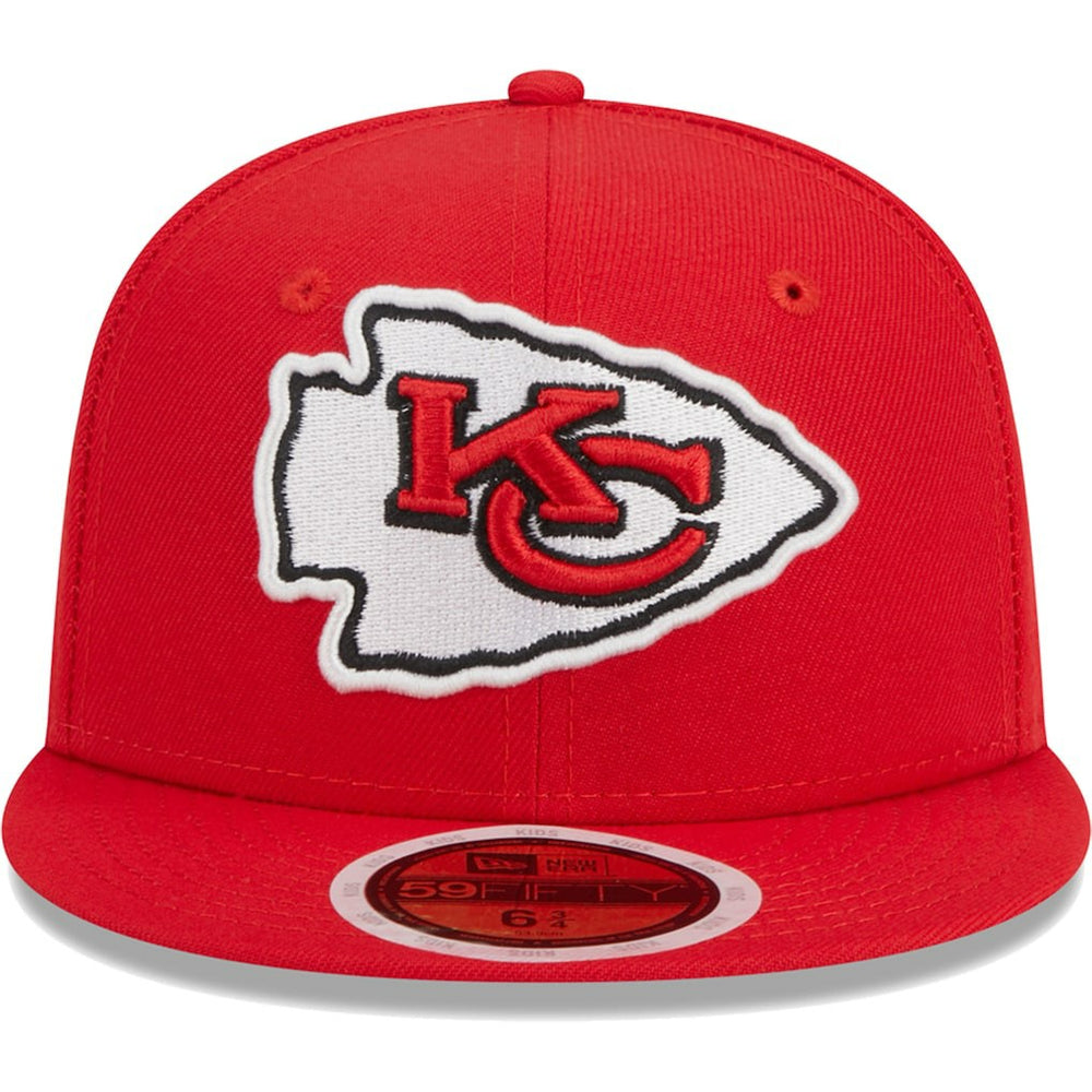 Kansas City Chiefs New Era Youth Main 59FIFTY Fitted Hat - Red discount