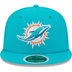 Miami Dolphins New Era Youth Main 59FIFTY Fitted Hat - Aqua online