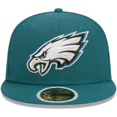 Philadelphia Eagles New Era Youth Main 59FIFTY Fitted Hat - Midnight Green on sale