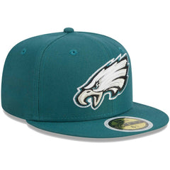 Philadelphia Eagles New Era Youth Main 59FIFTY Fitted Hat - Midnight Green on sale