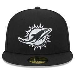 Miami Dolphins New Era Main Patch 59FIFTY Fitted Hat - Black for sale
