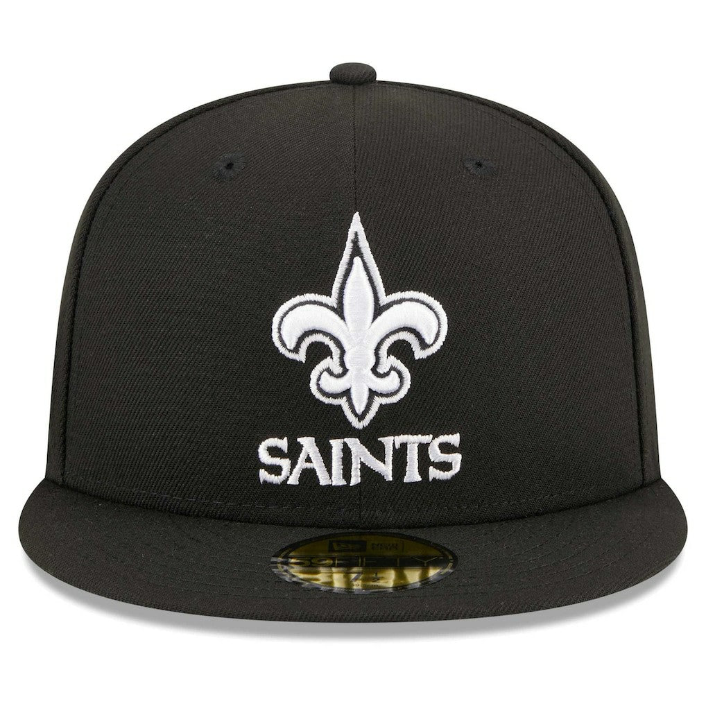 New Orleans Saints New Era Main Patch 59FIFTY Fitted Hat - Black discount
