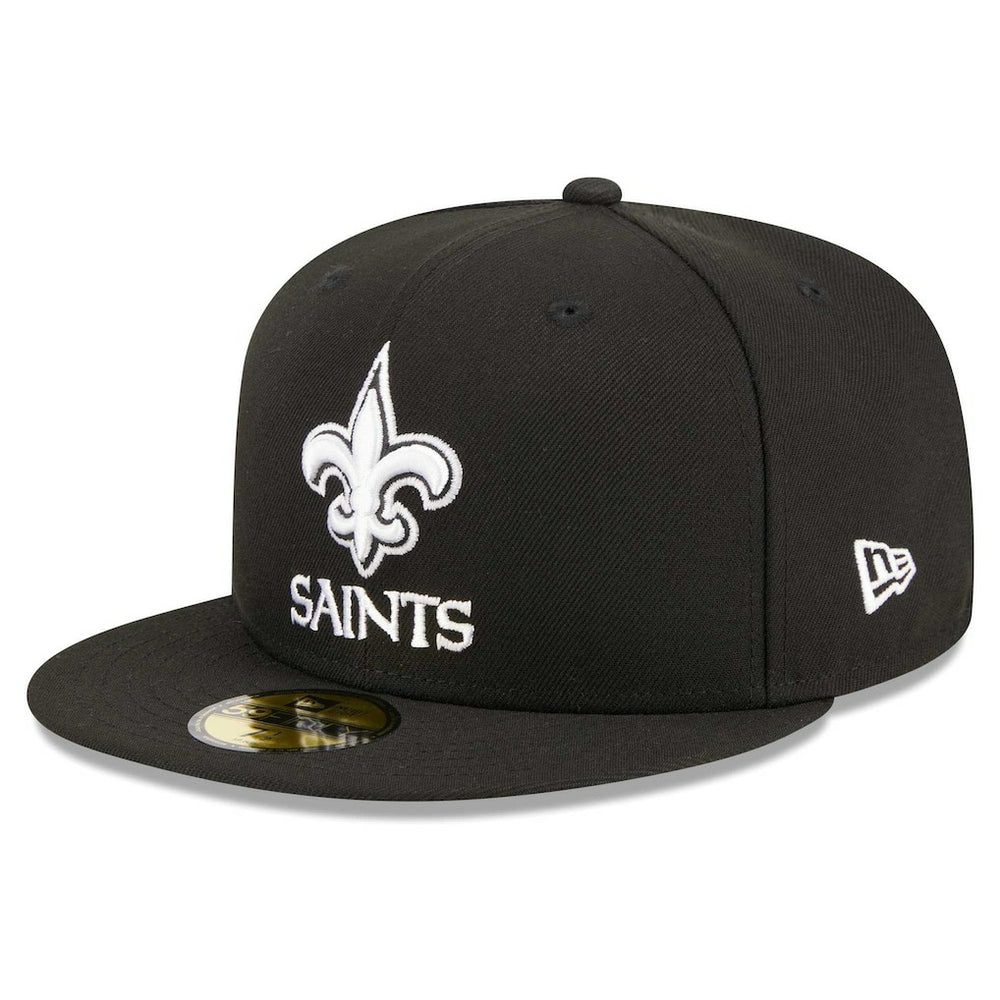 New Orleans Saints New Era Main Patch 59FIFTY Fitted Hat - Black discount