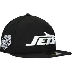 New York Jets New Era Main Patch 59FIFTY Fitted Hat - Black on sale